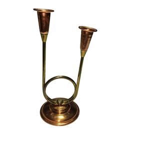 COPPER GUILD MCM COPPERCRAFT 2 CANDLE TAPER CANDLE HOLDER